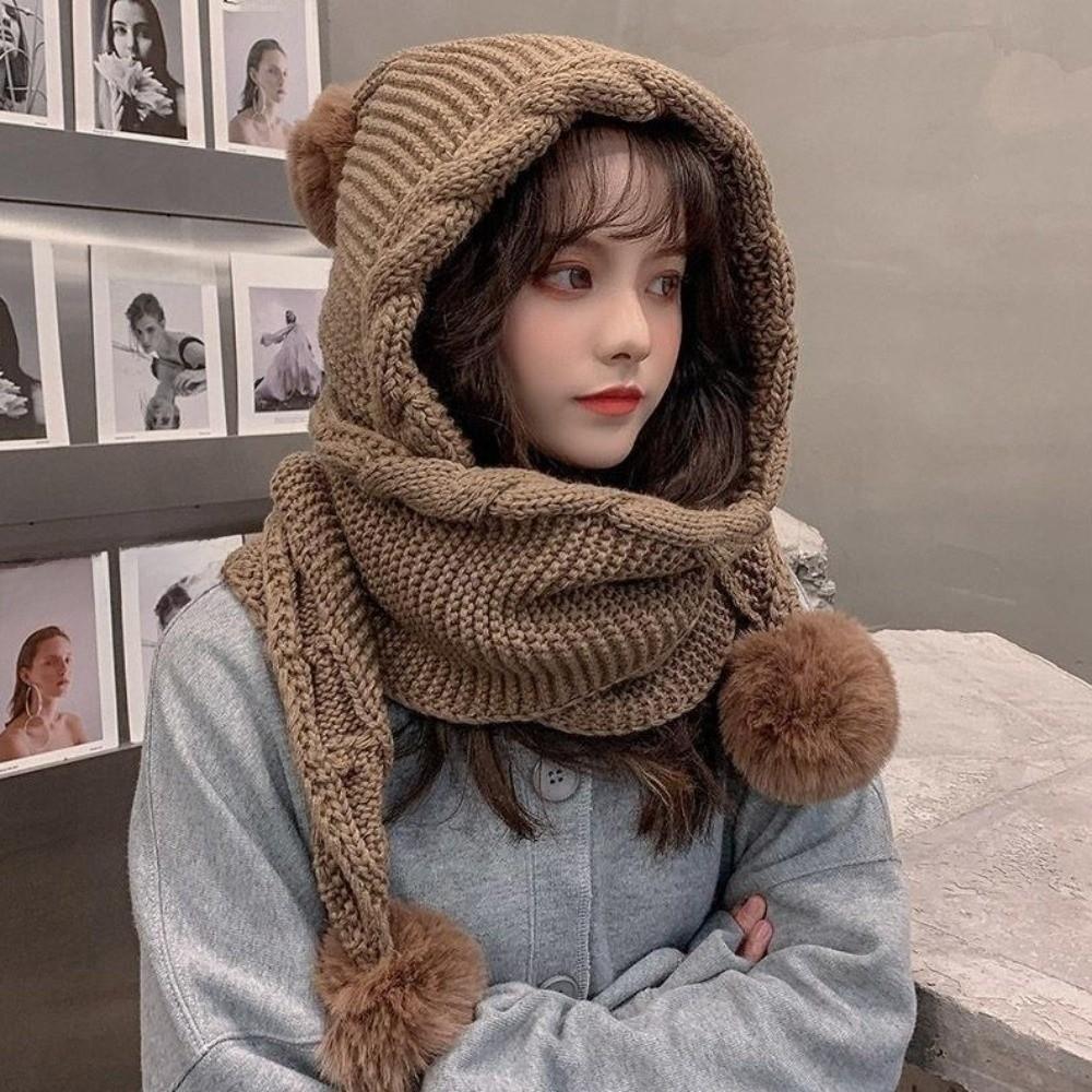 Neck Warmer Women Hooded Scarf Twist Cycling Balaclavas Hat Fashion Neckerchief  Outdoor