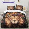 Vintage Animal  Pattern Bedding Quilt Set Quilt Cover Pillowcase Home Decoration  Gift (1 * Duvet Cover + 2 * Pillowcase, Without Core)