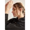Vestido Camisa de Lino Plisado para Mujer Casual Largo Cuello Solapa