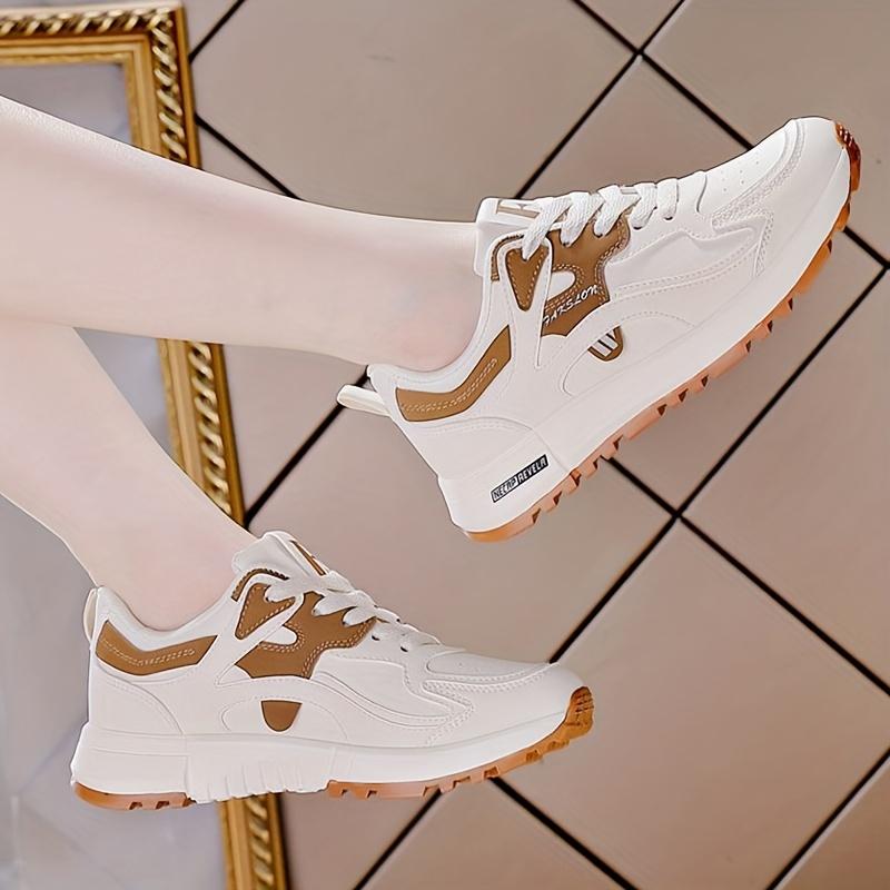 Modische Damen-Sneaker - Leichte, Schnürschuhe zum Laufen mit rutschfester Gummisohle, Atmungsaktives Stofffutter - Vielseitige Freizeit-Schuhe