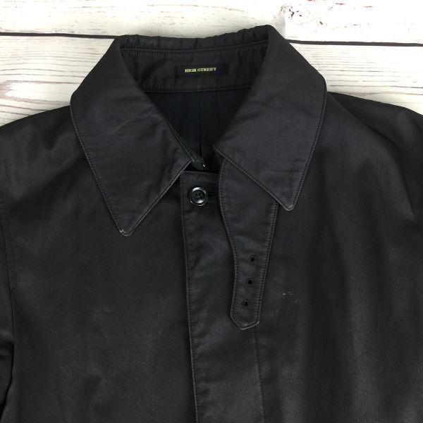 High Street Tornado Mart Stand Collar Trench Coat Outer M Black Needs Deodorizing