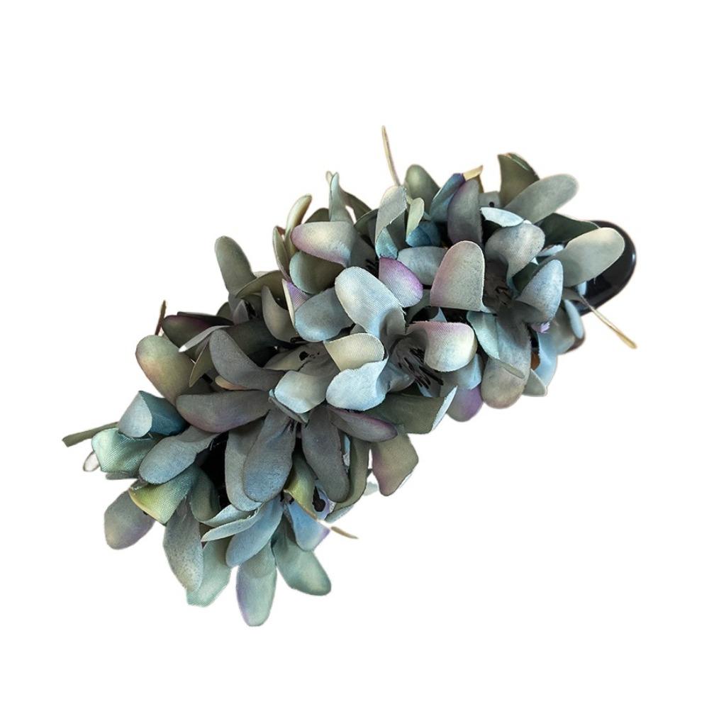 Colorful Flower Hairpin Cloth Ponytail Holder Elegant Hanfu Hair Clip  Summer Accessories