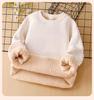 Children's Red Fleece-Lined New Year Hoodie - Thick, Warm Pullover for Medium and Large Kids