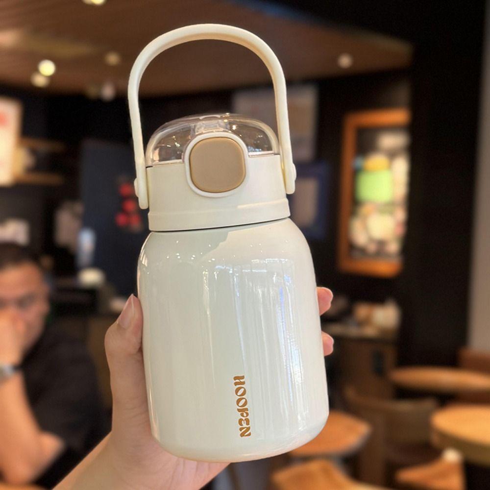 Drinking Kettle Hand-held Thermos Cup Stainless Steel Fitness Drinking Bottle  Practical Gift