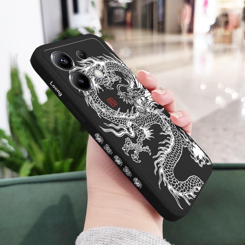 

Dragon Wings Fly Phone Case For Xiaomi Poco F8 F7 X7 X6 F6 M6 M5 M5S F5 X5 F4 X4 M4 F3 M3 X3 Pro Ultra 4G 5G GT Silicone Cover Poco F8 Ultra чорний