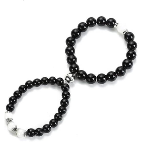 Matching Bracelets for Couples, Pinky Promise Bracelets His and Her Bracelet Long Distance Relationship Gifts for Magnetic Style