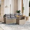 VidaXL Garden Lounge Set with Cushions 5 Pcs, Patio Sofas, Patio Furniture Set, Outdoor Furniture, Beige 3271192