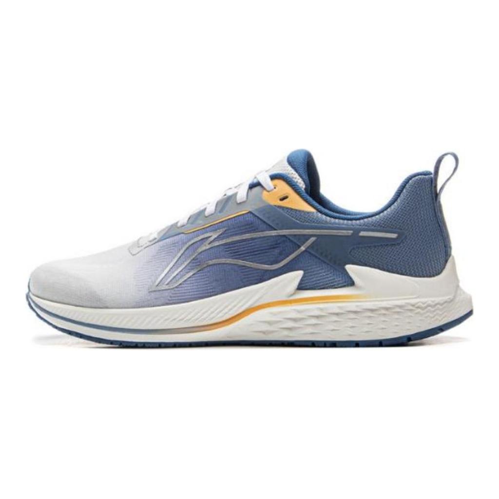 Li Ning Slip Resistant Abrasion Resistant Low Top Casual Running Shoes Men's White Blue ARBV003-7