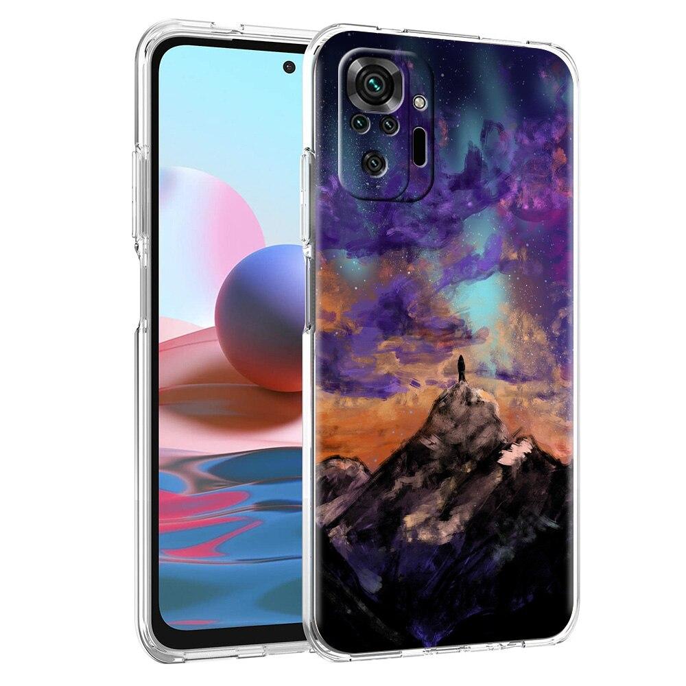 

Чехол для телефона Xiaomi Poco X3 NFC M3 F3 Redmi Note 9S 9 8 10 Pro 7 8T 9C 9A 8A K40, прозрачный чехол, красочная космическая галактика Вселенная Poco M3