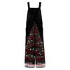 Women's Casual Jumpsuit Sleeveless Christmas Printed Cotton Jumpsuit