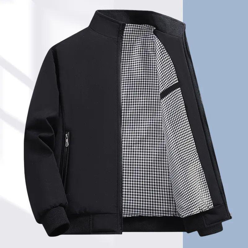 Men s Woodpecker Lambswool Coat: Autumn/Winter Stand Collar, Velvet-Lined, Casual Plus Size Cotton Jacket. M (70-95 jin)