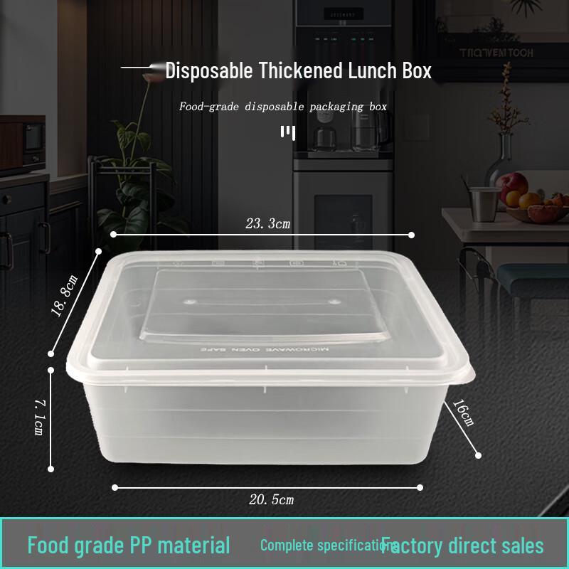 

2600ml Disposable Frosted Rectangular Food Container