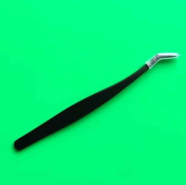 Golden Feather Non-Stick Glue-Free Eyelash Extension Tweezers and Curler Kit for Beginners