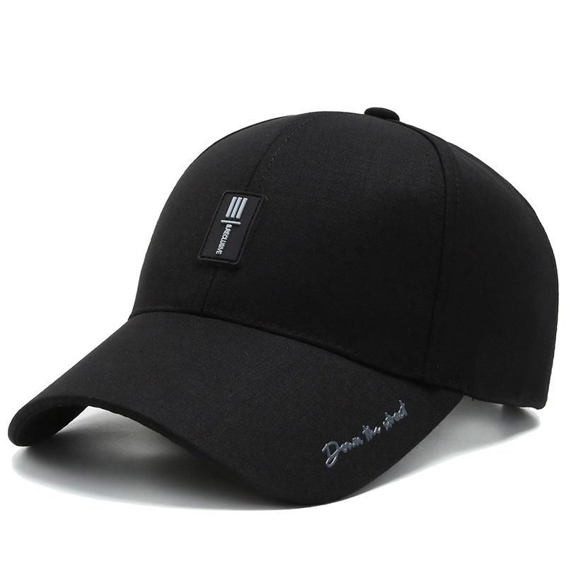 New Black Baseball Caps For Men Women Sunhat Solid Letter Sunscreen Cap Outdoor Fishing Running Hip Hop Baseball Hats Casquette