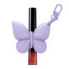 Lippenstifthalter mit elastischer Silikontasche Schlüsselanhänger Schmetterlingsform Lippenstift-Träger für dünne Lippenbalsam- und Lipgloss-Tuben