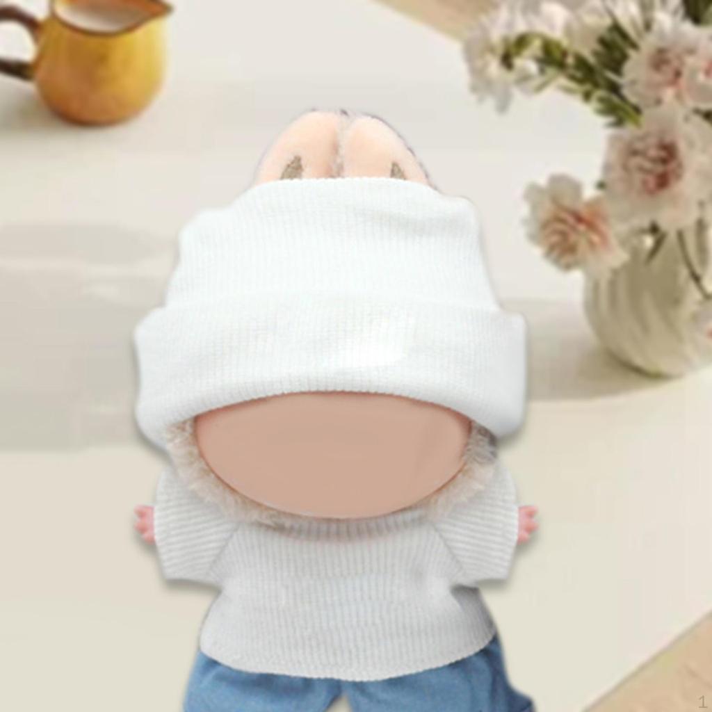 2 Pieces 17/15cm Dolls Clothes Costumes Short Sleeve and Hat Outfits for Doll