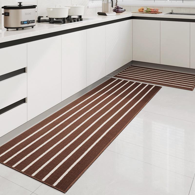 Absorbent Non-slip Striped Floor Mat for Kitchen, Bathroom, and Entryway