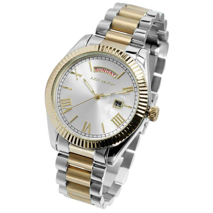 Men's Watch - Luka - Two-tone Silver/gold - 41 Mm Case - Stainless Steel Bracelet