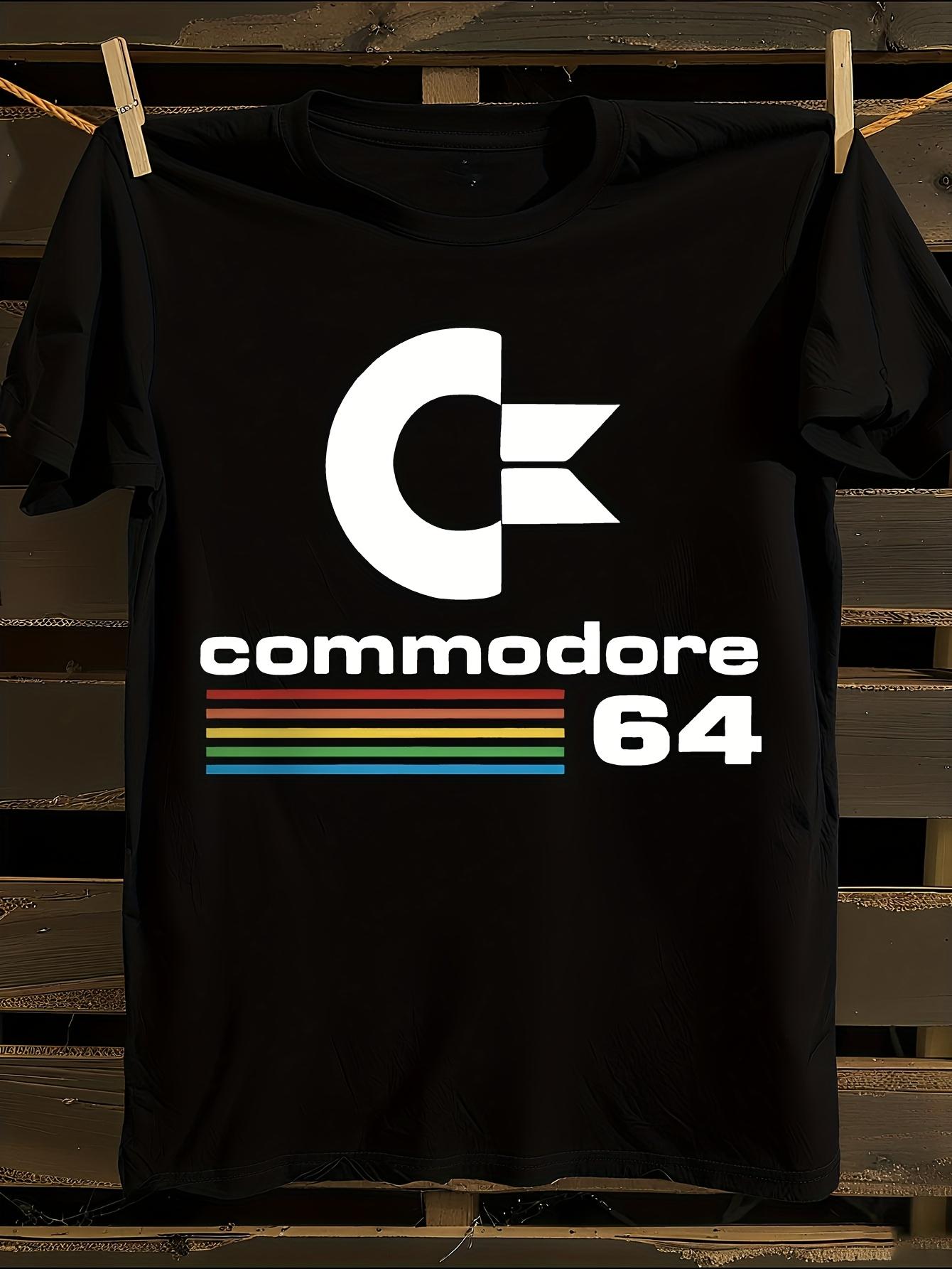 

Commodore 64 Retro Computer T-Shirt Mens Tshirt Womens Tshirts with Letters Print Short Sleeves T-Shirt Casual Street Tee Shirt Top XXXXL