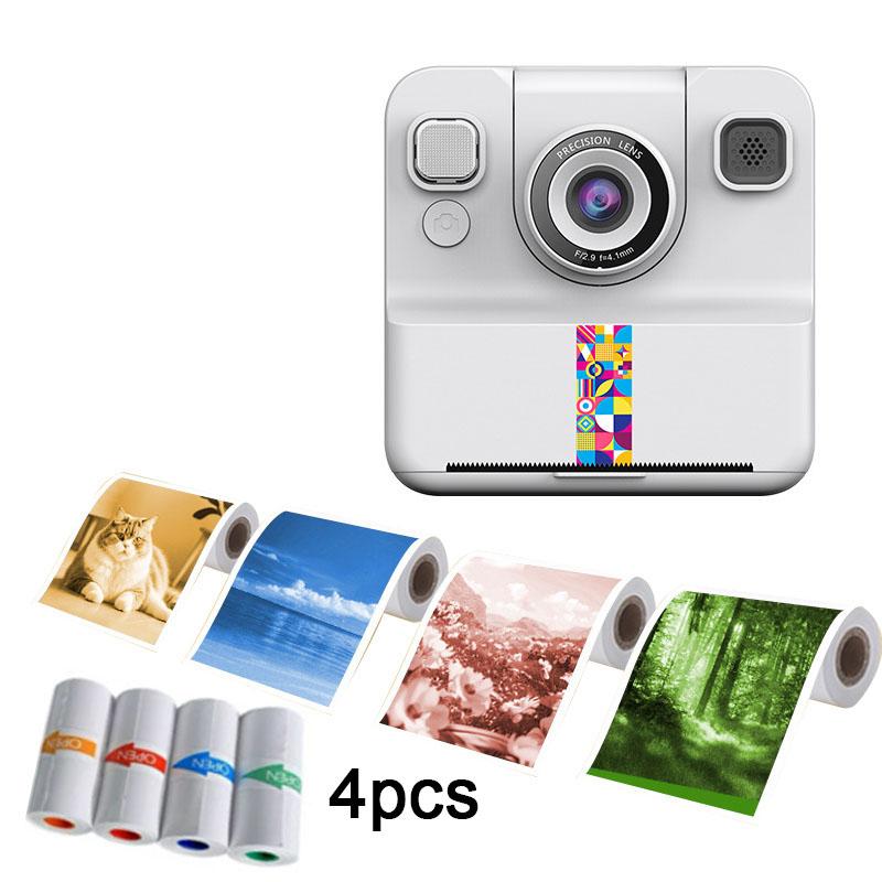 Fotoğrafçılık İçin Dijital Çocuk Kamerası Mini Yazıcılı Taşınabilir Termal Anında Baskı Fotoğraf Çocuk Kamerası 2,4 inç HD Video Oyuncak Hediyeler