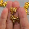 Gold-Plated Copper Doraemon & Animal Charms for DIY Bracelets & Necklaces