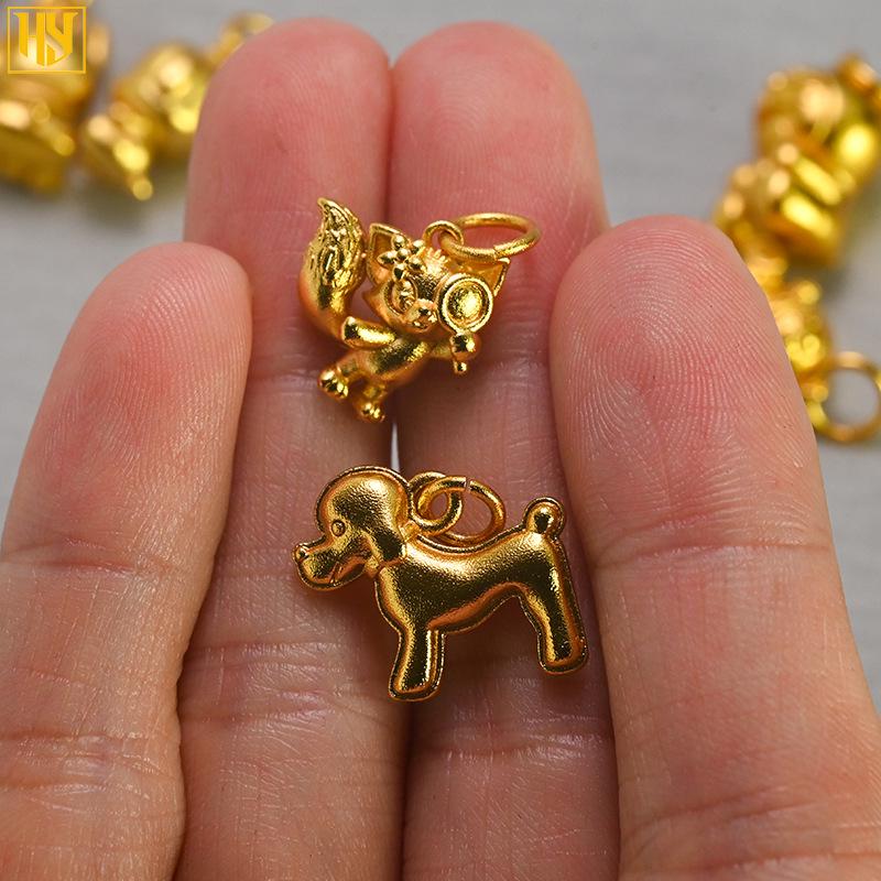 Gold-Plated Copper Doraemon & Animal Charms for DIY Bracelets & Necklaces