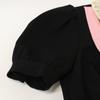 GUCCI 467502 Black x Pink Embroidered Lace Collar Ribbon Design Short Sleeve Dress dress S black/pinkUsed