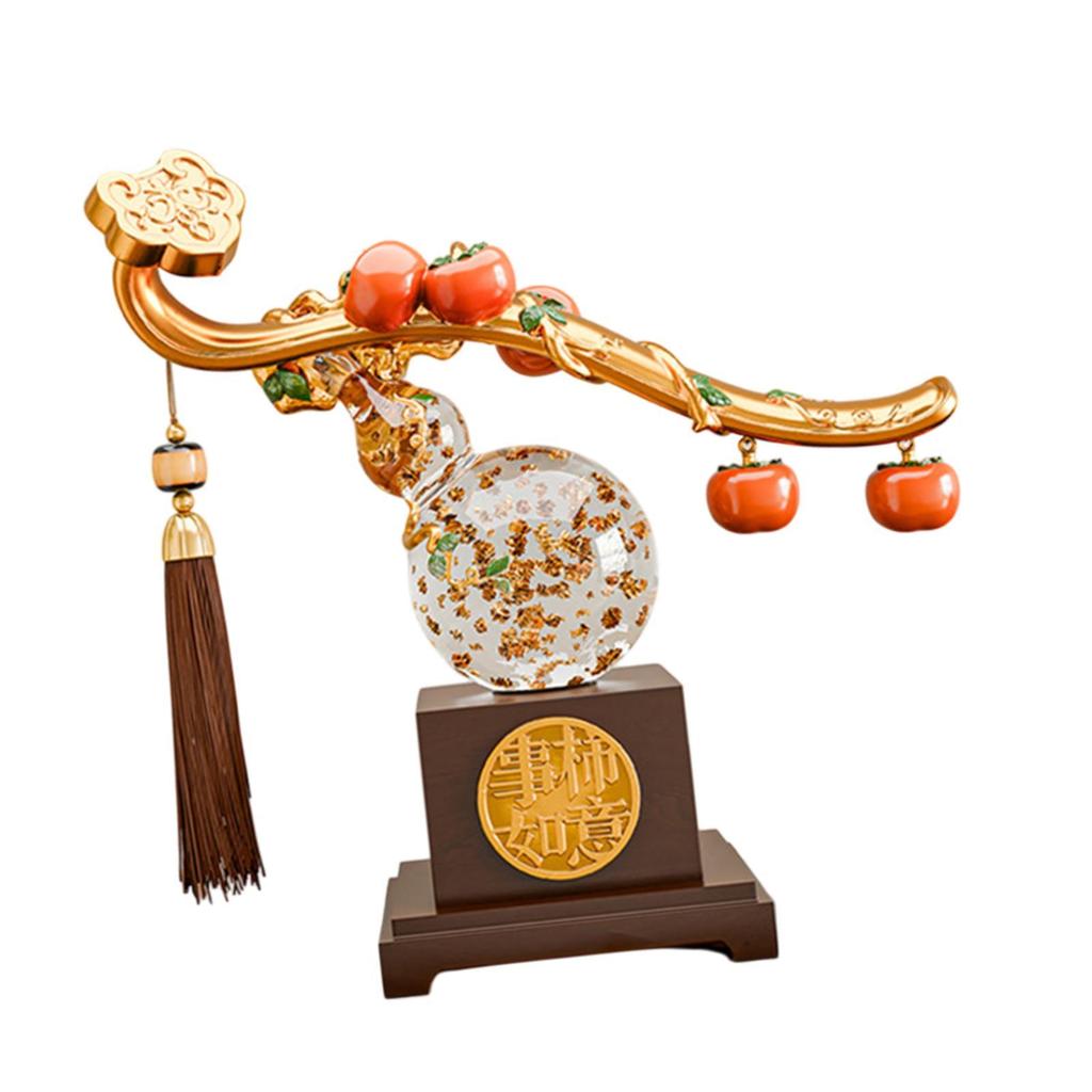 Glückliche Persimone Harzstatue Segensskulptur Geschenk Schrank Feng Shui Ornament