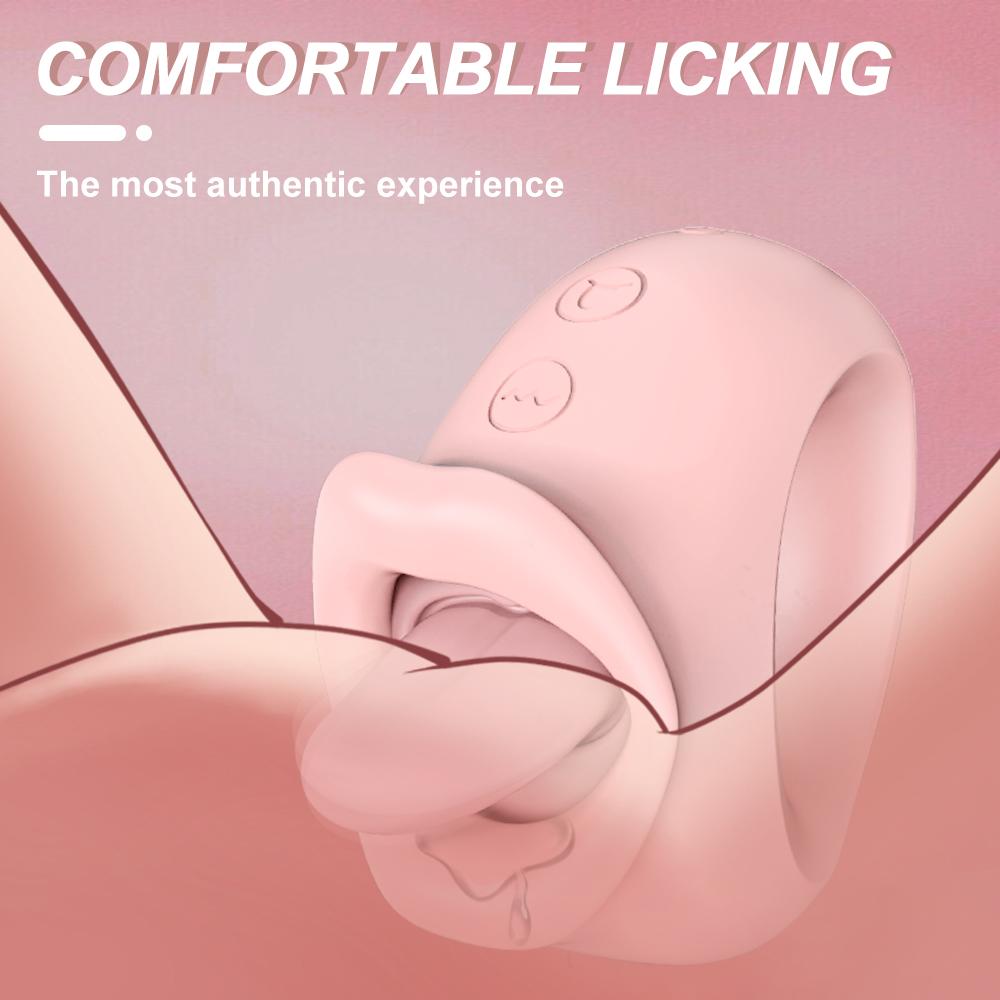 Kraftig svingtungevibrator for kvinner 10 vibrasjoner Mini tunge slikker klitoris vagina brystvortestimulator sexleketøy for kvinnelige G-punkt klitoris massasjeapparat