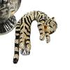 Broche Tigre Indústria Pesada Esmalte Banhado a Diamante Ouro Real Ouro Preto Design Animal Artístico Broche