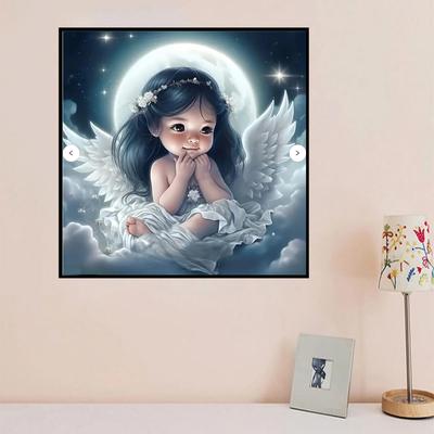 Pintura de diamante artesanal, Kit de punto de cruz para niña pequeña, arte mosaico, pintura de diamante, círculo completo/diamante cuadrado, decoración del hogar