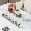 Mutton Fat Jade Porcelain Kung Fu Tea Set - Green Bamboo