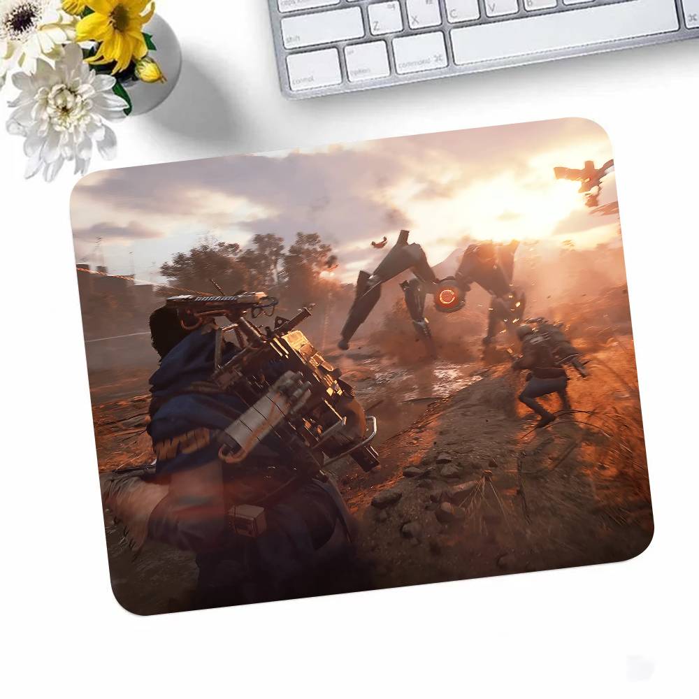 A-ARC Raiders Game Mousepad Small LockEdge Mouse Pad For Gamers Computer Desk Pad Rectangular Anti-slip Rubber