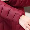 Elegante Frau Winter Lange Mäntel Kapuze Lässig Dick Warm Parkas Damenjacken