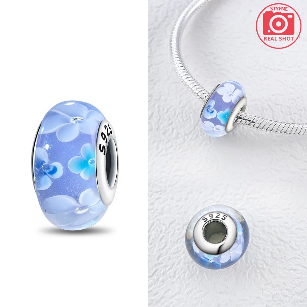 Charms Plata Flower Bubble Mini Murano Glass Beads Copper Colors For Charms Copper Colors Original Bracelet For Jewelry Making