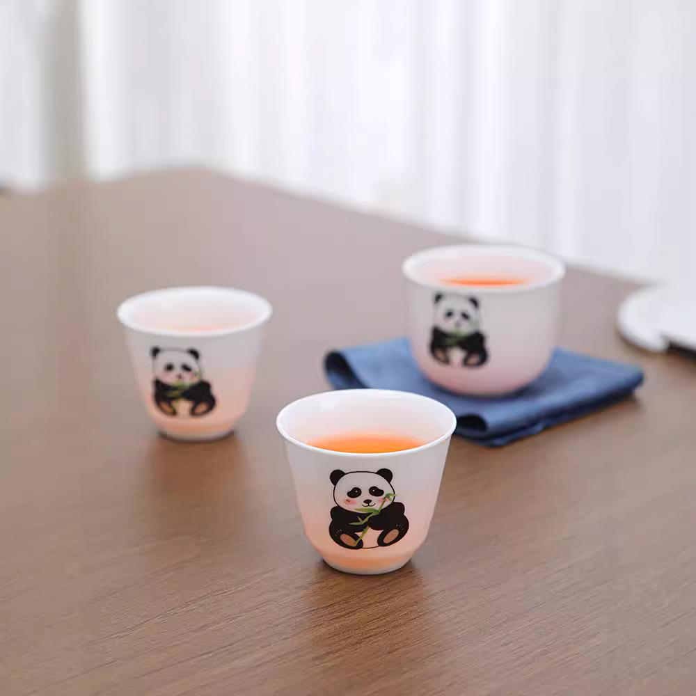 Panda Kung Fu Kuaike Tea Set Company Staff Business Meeting High-End Business Travel Kung Fu Tea Set Company Gifts