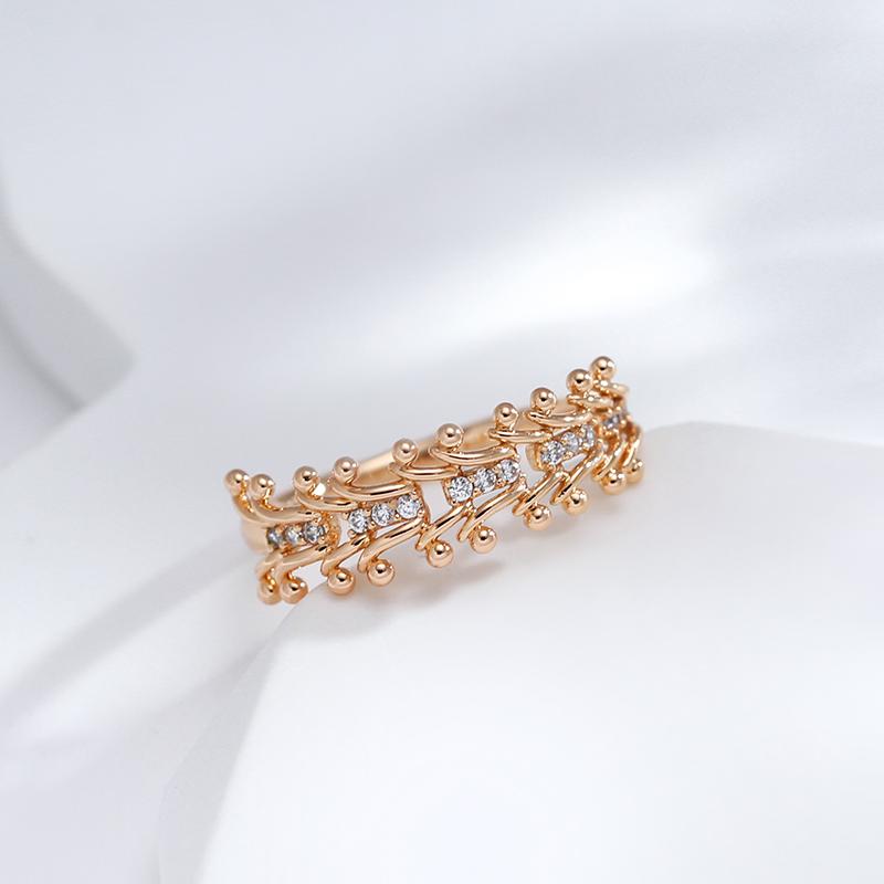 Hollow Vintage Design Full Zircon Double Layer Rings for Women Personality Party Daily Jewelry