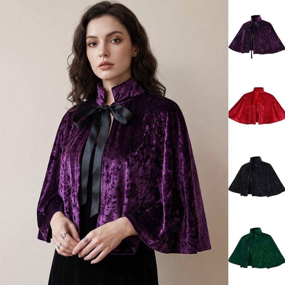 Retro Medieval Short Cloak Victorian Gothic Lolita Cape Renaissance Costume Stage Costume