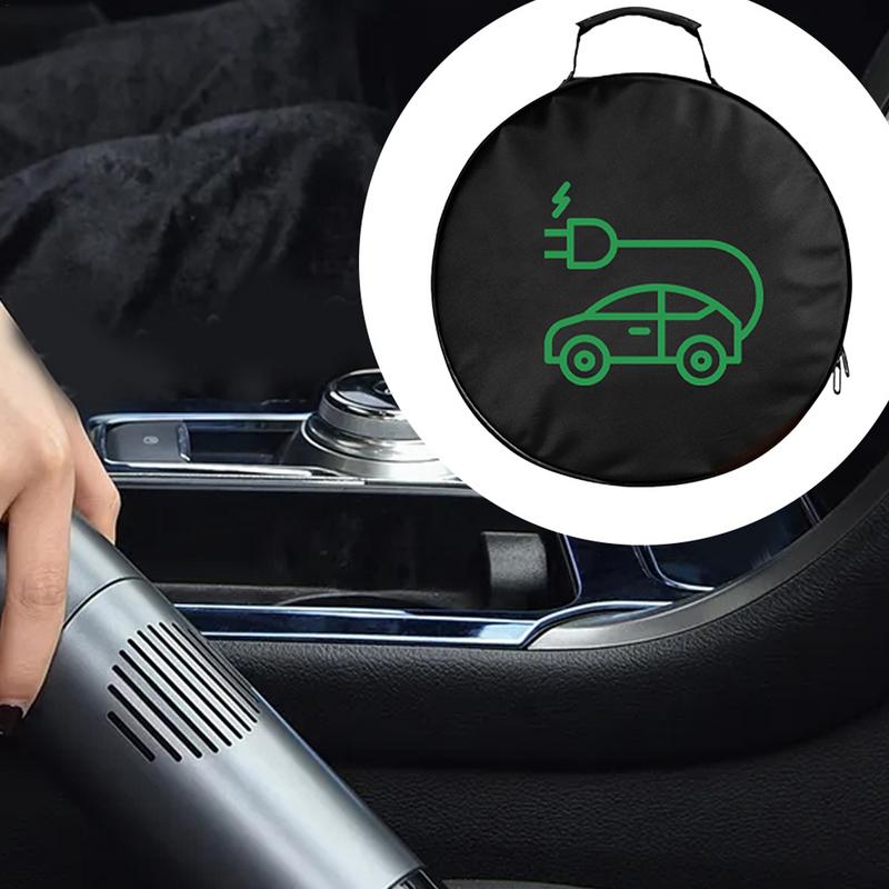 420D/820D Oxford Cloth EV Car Charging Cable Storage Carry Bag For Electric Vehicle Charging Cable Bag Shockproof Round/Square