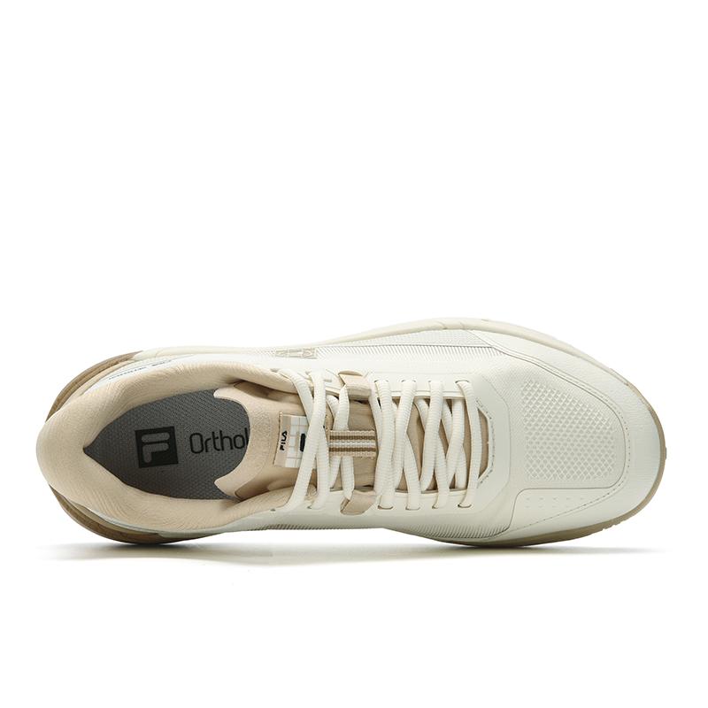 Fila Cushioning Abrasion Resistant Breathable Coverage Lightweight Low Top Tennis Shoes Women's Antique White A12W621503FAW