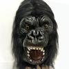 Černá Realistická Gorilí Latexová Maska pro Halloweenskou Párty Cosplay Kostým Rekvizita Celotvářová Zvířecí Pokrývka Hlavy 3