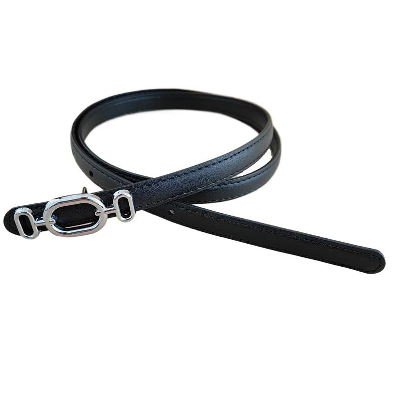 Belt Retro Womens With Oval Shaped Metal Buckle Decoration For Daily Office And