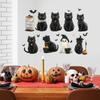 Cute Halloween Black Cat Bat Ghost Bedroom Home Decoration Wall Stickers