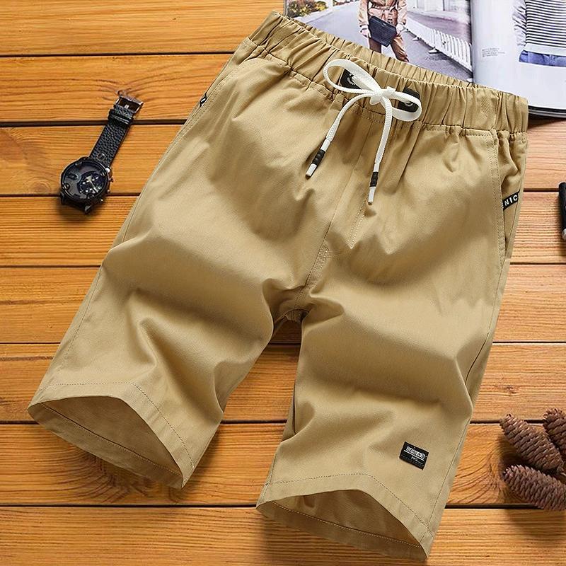 Men's Cotton Linen Shorts Beach Pants Male Summer Breathable Solid Color Trousers Fitness Streetwear
