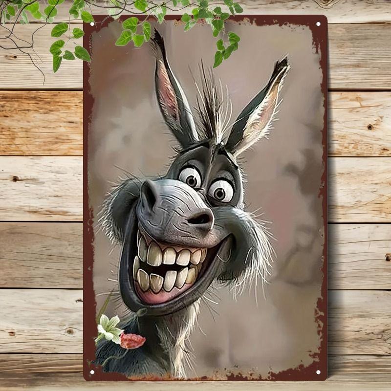 Retro Metal Animal Wall Art for Home Kitchen Farm Cafe Garden