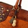 Bohemian Styles Braided Peanut Key Holder Sturdy Alloy Attachment Leather Accessory For Travel
