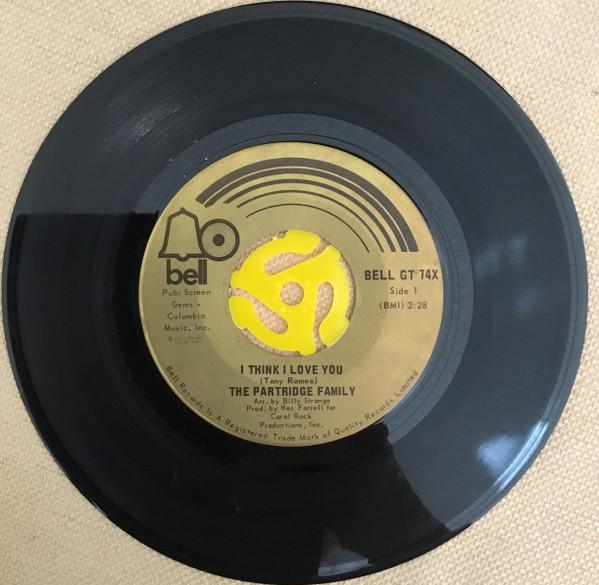 

7inch Record PARTRIDGE FAMILY - I Think I Love You GT74X BELL 1970 Canada Rock Used