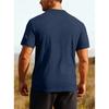Men Geometric Textured Fabric Crew Neck Short Sleeve Casual Multiple Color Options T Shirt