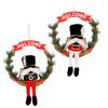 Christmas Gnome Wreath 13 Inch Artificial Vine Wreath with Soldier Gnome Front Door Welcome Sign for Indoor Outdoor Xmas Home Porch Decor