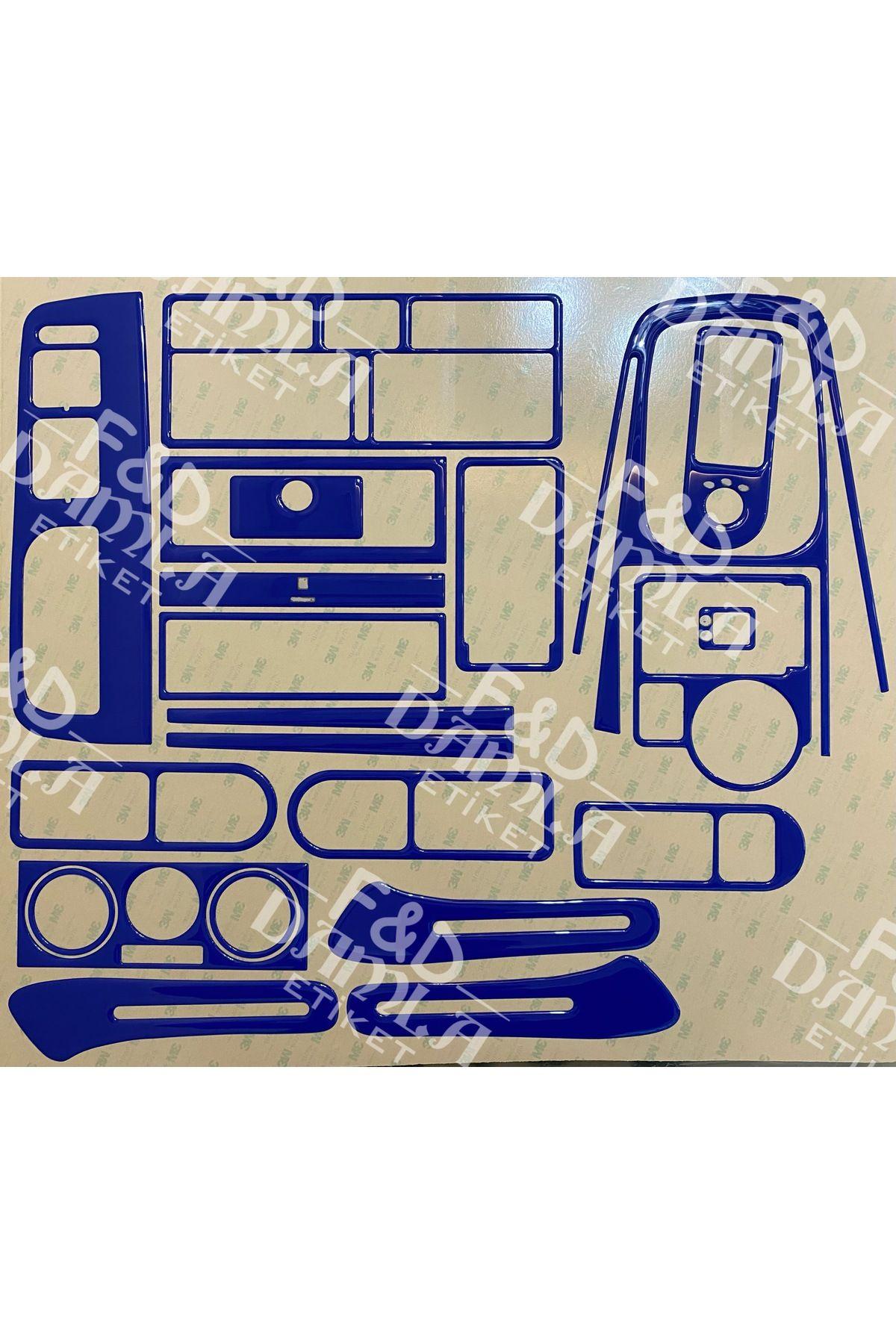 

Volkswagen Golf 4 Full Set Özel Mavi Renk Torpido Göğüs Trim Maun Kaplama